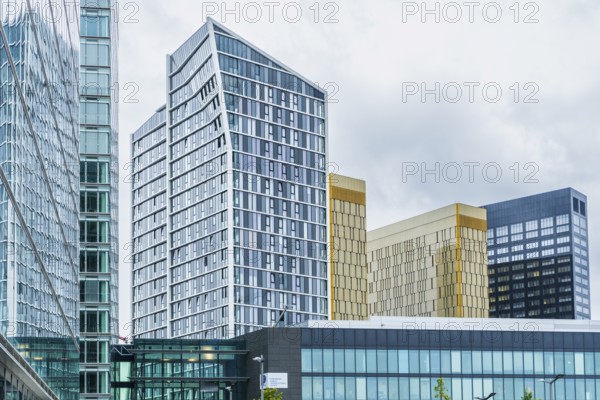Modern high-rise office building in the European Quarter on the Kirchberg Plateau in Luxembourg