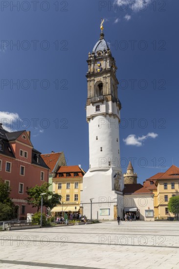 Kornmarkt mit Reichenturm, Bautzen, Upper Lusatia, Saxony, Germany