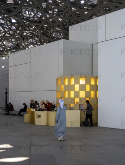 Louvre Abu Dhabi architecture, art museum by French architect Jean Nouvel, buildings on Saadiyat