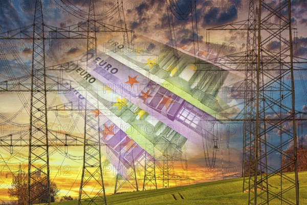 Symbolic image, infrastructure and networks, network charge system, 5G expansion, data network,