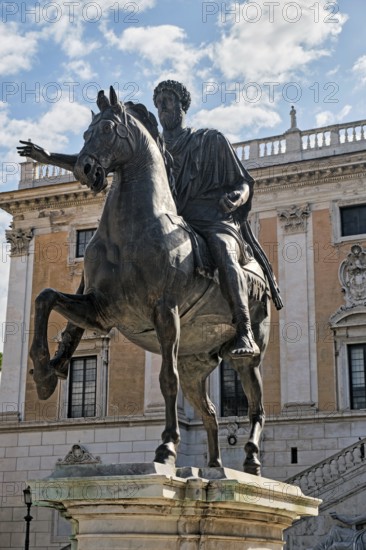 Equestrian statue of Marcus Aurelius in Piazza del Campidoglio on Capitoline Hill, Capitol Square,