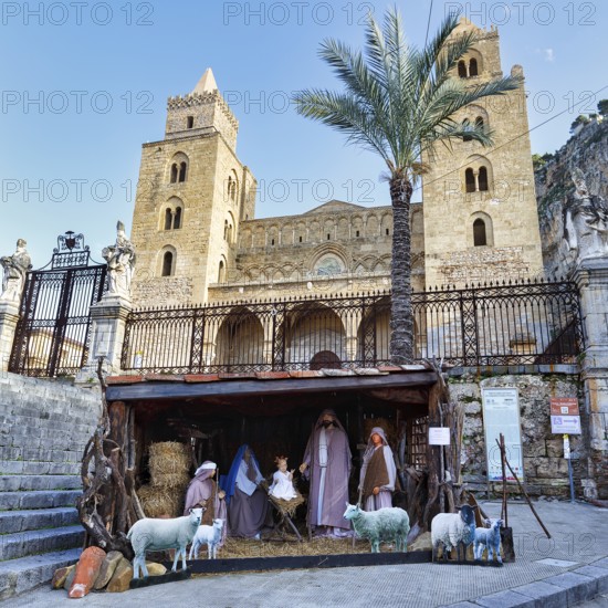 Cefalù Cathedral, Romanesque Basilica, UNESCO World Heritage Site, Norman Architecture, Crib,