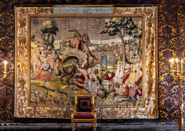Senator's Hall, Battle Scene, Jagiellonian Tapestry, Collection of Renaissance Tapestries, Michiel