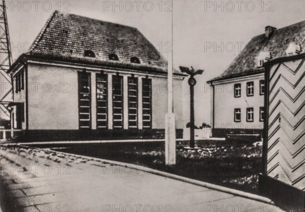 Photo of the radio station building, 1937, Gleiwitz station, 1934, location of the company
