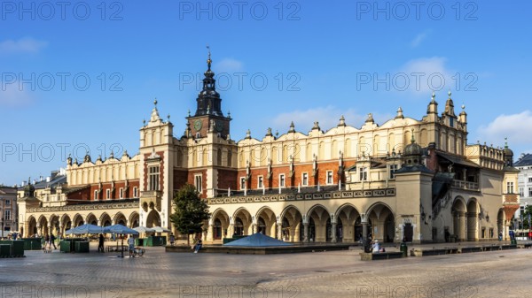 Rynek with Cloth Hall, from 13th century, Main Market Square, city landmark, Krakow, Poland