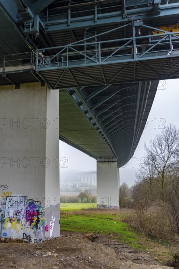 The Mintarder Ruhr Valley Bridge, A52 motorway bridge between Essen and Düsseldorf, longest steel