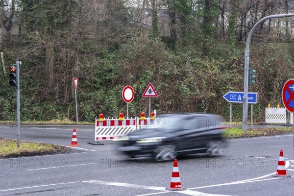 Closure of the A52 motorway, between AK Breitscheid and AS Kettwig, here the driveway in