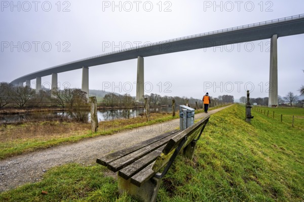 The Mintarder Ruhr Valley Bridge, A52 motorway bridge between Essen and Düsseldorf, longest steel