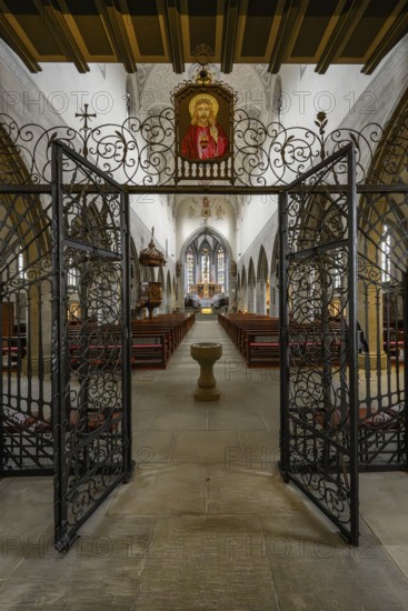 Interior view of Radolfzell Cathedral of Our Lady, Radolfzell am Lake Constance, Konstanz district,