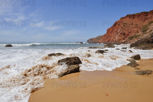 Beach and rocky coast, Carrapateira, Parque Natural do Sudoeste Alentejano e Costa Vicentina,