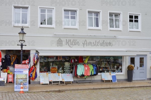 Hotel Klein Amsterdam with shop, 'Little Amsterdam of the North' Friedrichstadt, North Frisia,