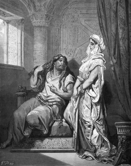 Samson and Delilah, Samson reveals the secret of his power, Bible, Book of Judges chapter 16,