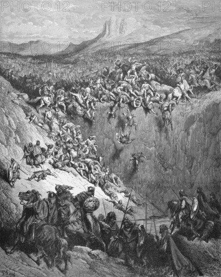 Samson or Samson beats the Philistines at Lehi, with the cheeks of a donkey he kills a thousand