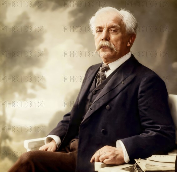 Portrait of Gabriel Urbain Fauré, 1845 – 1924, French composer, digitally edited according to a