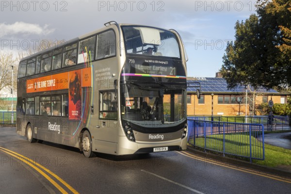 Double-decker ADL Enviro400 MMC Reading Buses bus service 21 to Lower Earley, Reading, Berkshire,