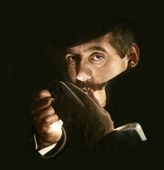 Giacomo Puccini, 1858 –1924, Italian composer, digitally edited according to a photograph