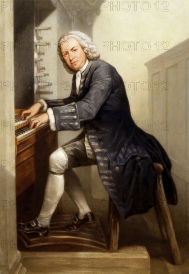 Johann Sebastian Bach, 1685 - 1750, German composer, digital edited