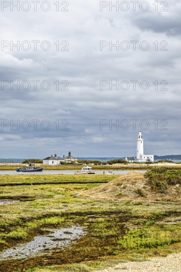 Hurst Point Lighthouse and Hurst Castle, Hurst Spit, Milford on Sea, Lymington, Hampshire, UK