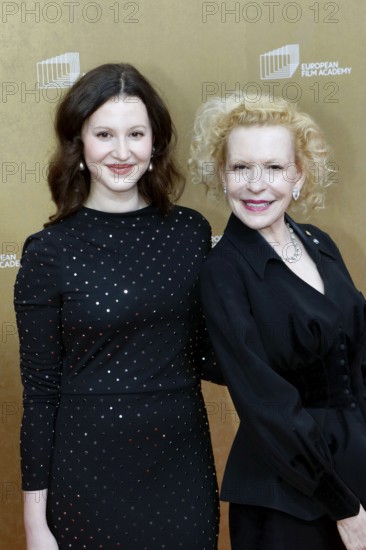 Leonille Wittgenstein and her mother Sunnyi Melles arriving at the European Film Awards at the