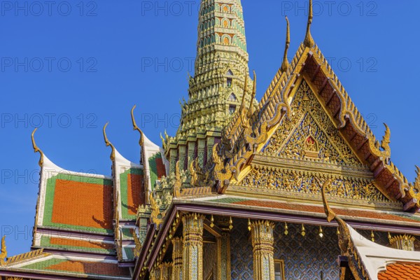 The Grand Royal Palace, Wat Phra Kaeo Buddhist Temple, the Royal Pantheon, Prasad Phra Thepbidon,