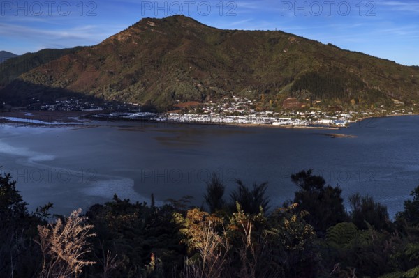 Breathtaking view of Havelock and surrounding mountains from Cullen Point, Havelock, Marlborough,