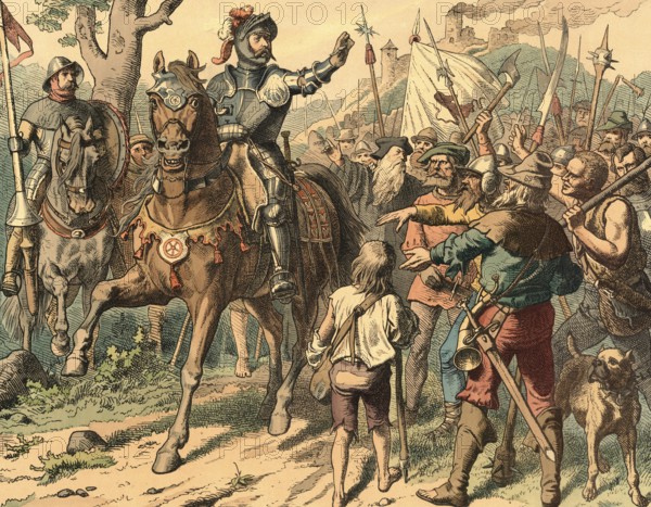 Götz von Berlichingen (ca. 1480 to 1562), known as the knight with the iron hand, played a
