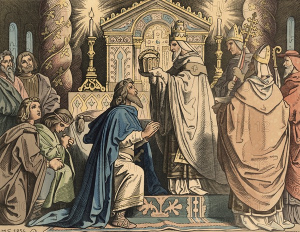 Charlemagne was crowned Roman Emperor by Pope Leo III on December 25, 800 in St. Peter's Church in