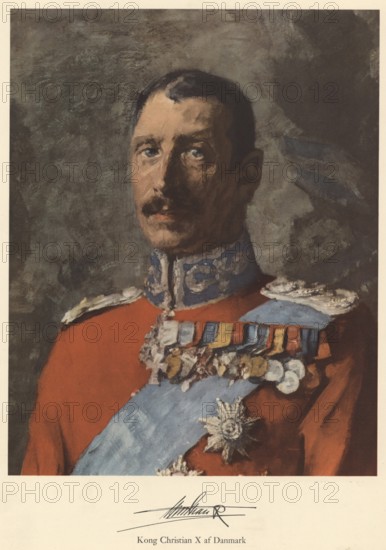 King Christian X. (1870 - 1947) was King of Denmark from 1912 to 1947 and became famous for his