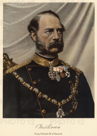 King Christian IX (1818 to 1906) was King of Denmark from 1863 until his death and founded the
