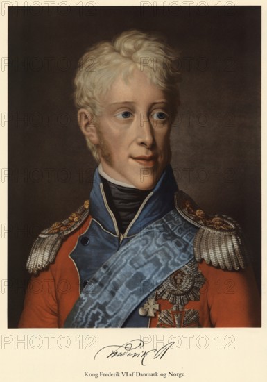 Frederick VI, Frederik, was King of Denmark from 1808 to 1839 and King of Norway from 1808 to 1814,