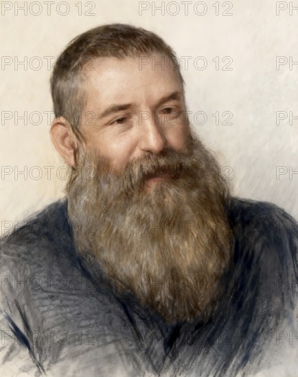 Portrait of Claude Monet, 1840 – 1926, French painter and founder of Impressionism, digitally