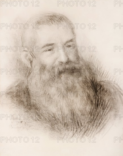Portrait of Claude Monet, 1840 – 1926, French painter and founder of Impressionism, digitally
