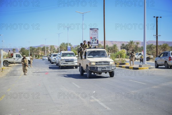 In Seiyun, Yemen on January 04, 2026, soldiers of the Yemeni Armed Forces take full control of the