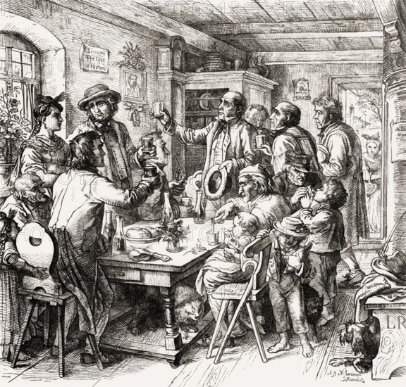 Hebel Schoppen, a traditional event in honor of the poet Johann Peter Hebel, 1760 - 1826, German