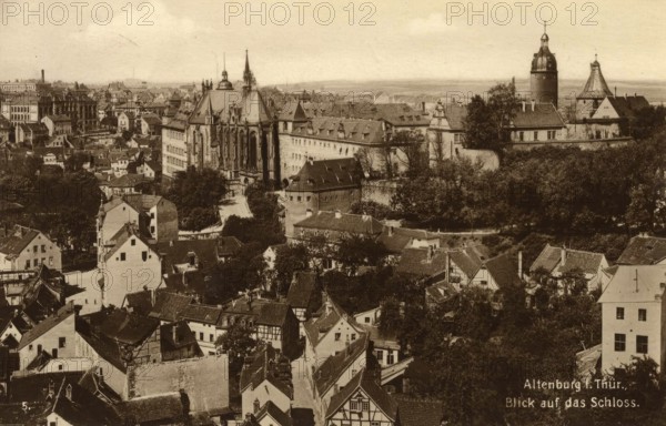 Altenburg, today Altenburger Land district, Thuringia, Germany, postcard, view around 1900 - 1910,