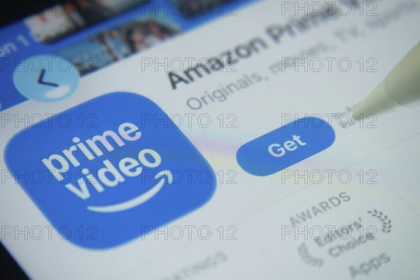 Dhaka, Bangladesh- 01 Dec 2025: A close-up of the Amazon Prime Video app icon in the App Store on