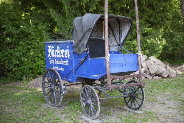 Historic bakery sales cart, European Bread Museum, Ebergötzen, District of Göttingen, Lower Saxony,