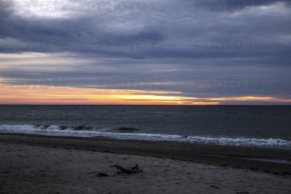 Dramatic clouds, evening light, sunset, Weststrand Darß, Baltic Sea, Fischland-Darß-Zingst, Western