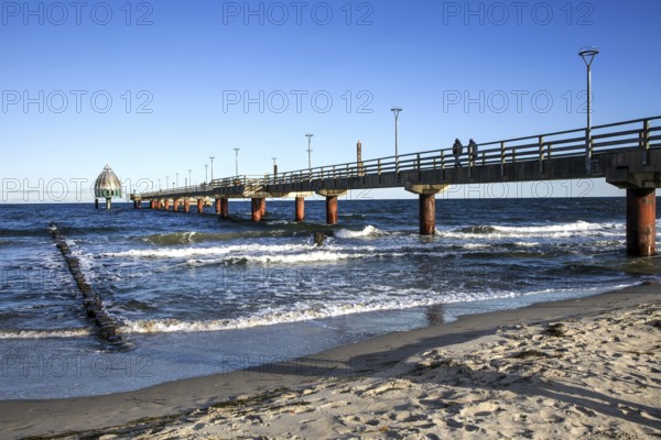 Pier with diving gondola, Zingst, Fischland-Darß-Zingst, Western Pomerania Lagoon Area National
