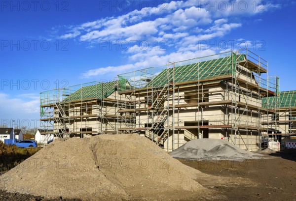Castrop-Rauxel, North Rhine-Westphalia, Germany - residential construction in the Ruhr area. New