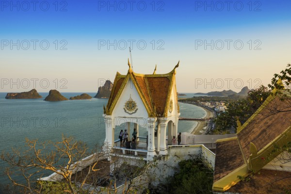 Wat Khao Chong Krachok, sunset, Prachuap Khiri Khan, Prachuap Khiri Khan Province, Central