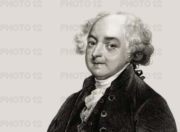 Portrait of John Adams, 1735 - 1826, second President of the United States, digitally optimized