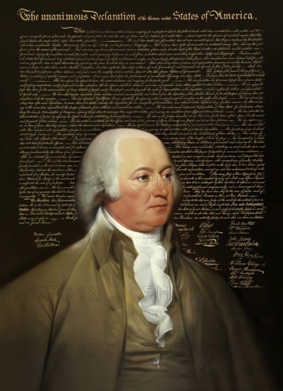 Portrait of John Adams, 1735, 1826, second President of the United States, digitally optimized,