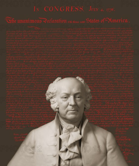 Bust of John Adams, 1735, 1826, second President of the United States, digitally optimized, in the