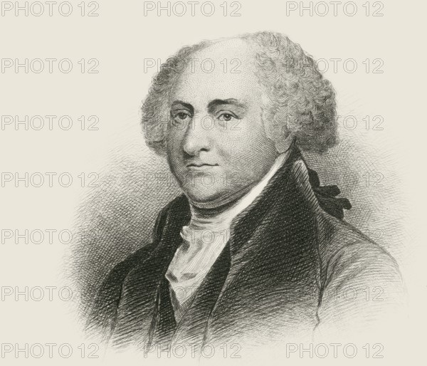 Portrait of John Adams, 1735 - 1826, second President of the United States, digitally optimized