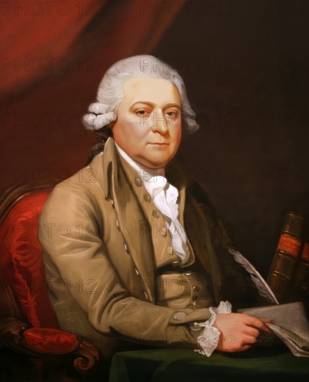 Portrait of John Adams, 1735 - 1826, second President of the United States, digitally optimized,