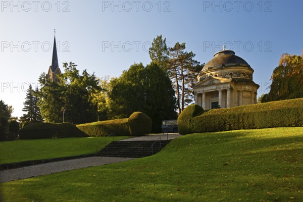Mausoleum of Carstanjen and St. Evergislus Church in the Plittersdorf district, Bonn, North