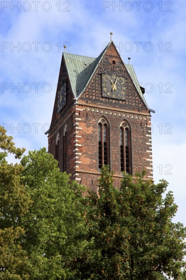 St. Mary's Church, also St. Mary's Church, center of the old town of Wismar, Northwest Mecklenburg