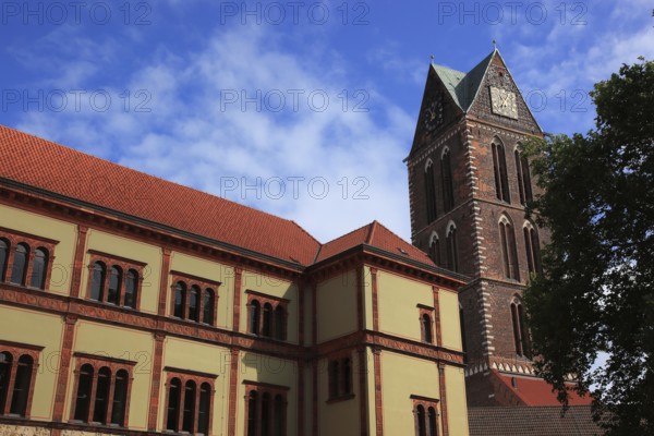 St. Mary's Church, also St. Mary's Church, center of the old town of Wismar, Northwest Mecklenburg