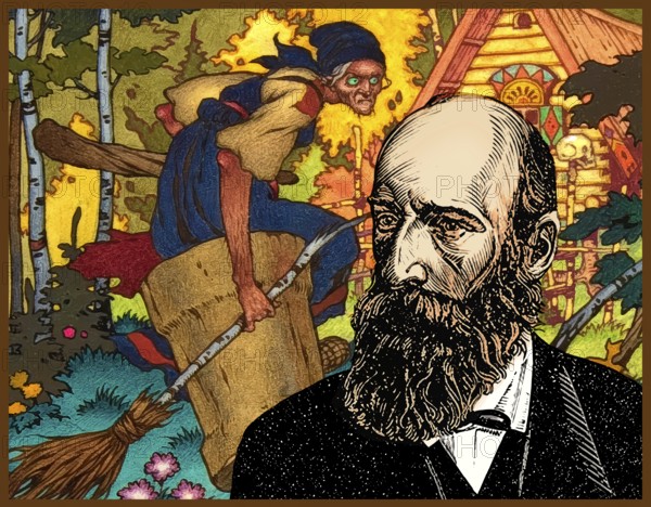 Portrait of Alexander Nikolayevich Afanasyev, 1826 – 1871, Russian Slavist, folklorist, literary